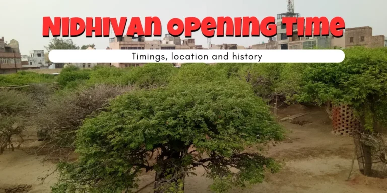 Nidhivan Opening timings